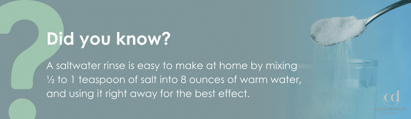 Did you know graphic explaining saltwater mouth rinses